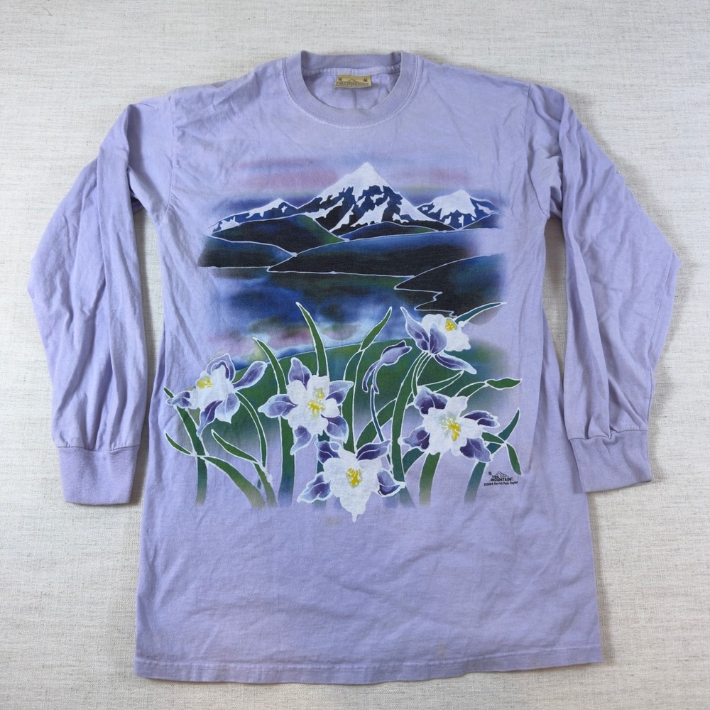 The Mountain Harriet Peck Taylor Mountain Flower Graphic Long Sleeve Shirt M